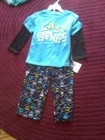 NWT LS FLANNEL TODDLER BOYS 2-PC PAJAMAS SET LAZY BONES SKULL PATTERN SIZE 3T