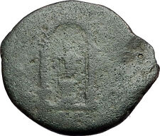 ANTONINUS PIUS 158AD Rome TEMPLE SHRINE Cult Statue Ancient Roman Coin i59546