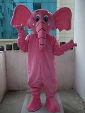 New Pink Elephant Mascot Costume Adult Size Fancy Dress