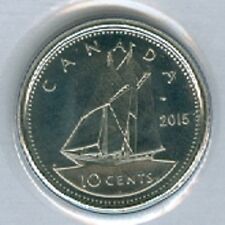 2015 Dime 10¢ Ten Cent '15 Canada-Canadian Bu Coin UnCirculated Rcm - Mark