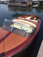 Nostalgia  Inizio Elektro Motorboot Mahagoni Holzboot Optik Gfk