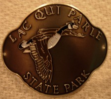 Lac Qui Parle State Park Mn new badge mount stocknagel hiking medallion G0201