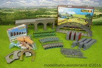 Faller u.a H0 KONVOLUT Brücken und Brückenteile Bogenbrüche Kastenbrücke 548 472