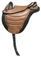 Baumloser Sattel ''Aspect'' Kunststoff Glattlederoptik Kunstfell-Unterseite