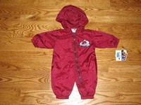 NEW Colorado Avalanche Windsuit Coverall Baby 3/6M 3/6 Mo Boys Girls Romper