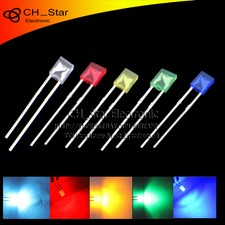 5colors 100pcs Each color 20pcs 2x3x4mm Rectangular Led Diodes Diffused Mix Kits