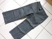 Damen 7/8 Hose von GAP (USA)  grau,  Gr.0 , einfache Bundweite 37 cm , L.:75 cm