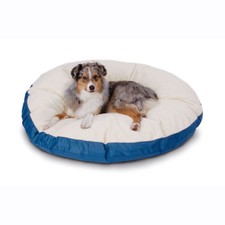 SuperSoft Round Sherpa Dog Bed, Sage, Medium