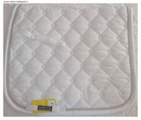 Hübsche Turnier Dressur Schabracke , Neu , Gr. WB , Weiß , beidseitig Strass II