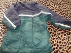 BOYS SIZE SMALL 4 THICK WINTER COAT BY LONDON FOG NAVY BLUE WHITE & GREEN SOFT C
