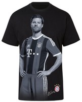 FC Bayern München T-Shirt schwarz Größe S Nr. 3 Xabi Alonso im Trikot Heim 14/15