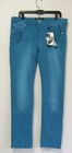 NEW BERSHKA Denim & Street Jeans Pants Sz 44 Super Skinny Fitting Teal
