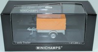 1:43 1 Achs Anhänger 1-axle Trailer - Silber Orange - Minichamps - NEU &OVP