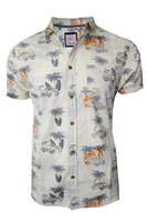 Herren Brave Soul Kapua Kurze Ärmel Baumwolle Vintage Hawaii Surf Aufdruck Hemd