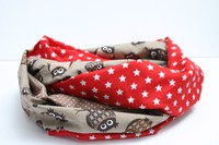  Trio Schal Loop Schlauchschal Baumwolle Eulen Sterne  Dawanda NEU