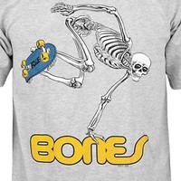 POWELL PERALTA Skelett Skateboard T-Shirt - Grau - KNOCHEN BRIGADE KLASSISCH