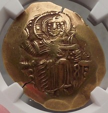 John Iii Empire of Nicaea Jesus Christ Mary Gold Byzantine Coin i52904 Ngc Xf