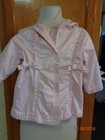 Infant Girls Gymboree Pink Pearl Velcro Bow Raincoat Hooded Coat 18-24 Months