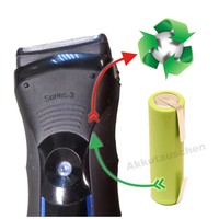 Akkuwechsel Akkutausch für Braun Rasierer Series3 - 330 330s und alle anderen