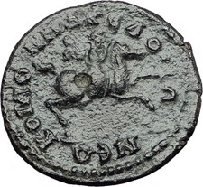 ALEXANDER III the GREAT on HORSE Bucephalus MACEDONIA KOINON Greek Coin i57875