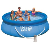 Komplettset Quick Up Swimming Pool mit Pumpe 396x84cm Schwimmbecken von INTEX