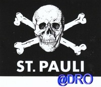 Aufkleber + Auto + FC St. Pauli Totenkopf schwarz + Waschanlagensicher + Lizenz