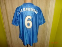 1.FC Magdeburg Nike Matchworn Trikot 2002/03 "MEDENT" + Nr.6 + Handsigniert Gr.L