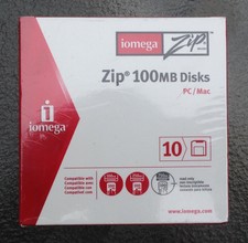 NEW 10 Iomega 100MB Zip Drive Disks PC MAC Factory Sealed NIP NIB