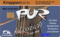 Knappenkarte + PUR Klassisch 2004 + Hülle + Restguthaben + 3.+4. September 2004 