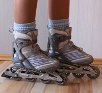 Rollerblades Gr. 39 Inlineskates Rollerblade Inliner blau grau 80mm top