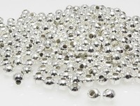 300 Metallperlen Kugeln 5mm versilbert Metall Perlen silber Bastelperlen -7025