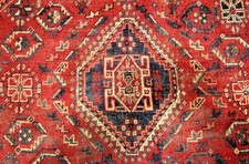 Circa 1930s Large Persian Shiraz Qashgai 8'X10' hand knotted Wool Rug Pk2809