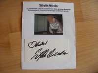 Sibylle Nicolai Schauspielerin und Moderatorin Originalautogramm.