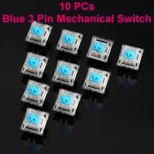 10x Blue USB 3 Pin Wired Mechanical Switch for Gateron Keyboard Replacement