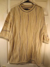 COOGI AUSTRALIA Mens Short Sleeve 100% Mercerized Cotton Sweater Size XL