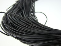 Lederschnur (ab 0,34€/m) Rund 1,5 mm. Schwarz Lederband. Länge: wählbar