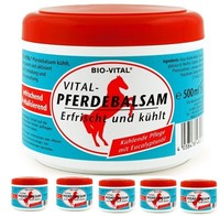 6 x Pferdebalsam Pferdesalbe Salbe Balsam Gel Sportgel Sport 500ml Bio-Vital®