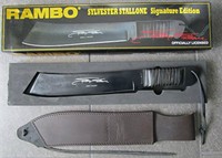 RAMBO IV - 4 Machete Messer lim. Signature (Sylvester Stallone) golden Big Box