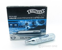 10 VENTIL WARTUNGSKAPSELN Original WALTHER 12g CO2 Kartuschen CO 2 Gotcha u.a. 