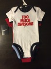 NEW Nike Baby Boy Bodysuit *3 Pack* 0-3 Months