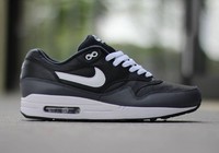 Nike Air Max 1 LTR schwarz grau Leder Leather Gr 42,5 US 9 free 90 jordan