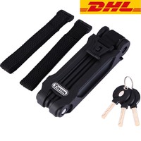 Motorrad Fahrradschloss Faltschloss Gliederschloss mit Halterung 2x Schlüssel