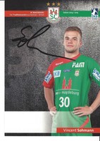 Autogrammkarte AK signiert signed SC Magdeburg VINCENT SOHMANN