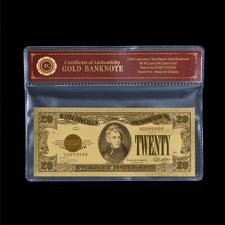 1928 $20 Gold Certificate Twenty Dollar Pure Gold Foil Banknote Sleeve Protector