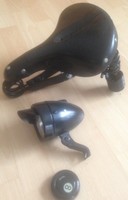 BEACHCRUISER PARTS: LEPPER SATTEL, LED LEUCHTE, ELECTRA KLINGELABDECKUNG