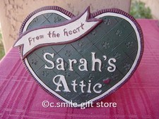 Sarah's Attic "From The Heart Sign" Dark Green Background Rare!
