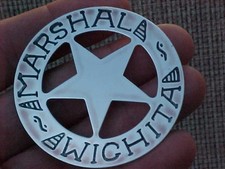 1987 Franklin Mint Sterling Replica Wichita Marshal Badge