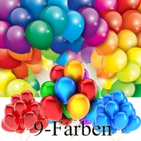 Luftballons Ø 25 cm 9-Farben&50/100/200/500 Stückzahl Ballons Helium Luftballon 