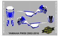YAMAHA PW50 2002 - 2016 FULL MX MOTOCROSS GRAPHICS KIT  STYLE 7