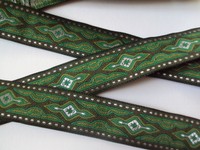 Traumschöne Borte,Lava,Oliv,2 x Grün,24mm,lfm